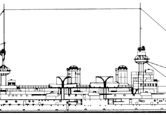 Боевой корабль NMF Suffren 1903 [Battleship] - чертежи, габариты, рисунки